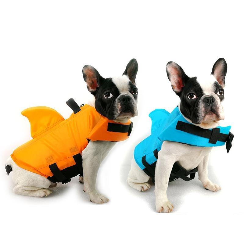 Shark Bark Frenchie Life Jacket Blue XS 1-6KG