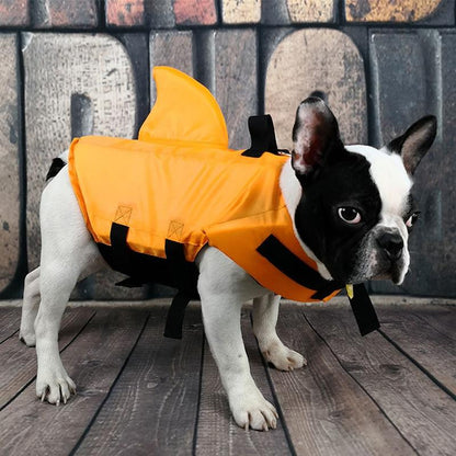 Shark Bark Frenchie Life Jacket Blue XS 1-6KG