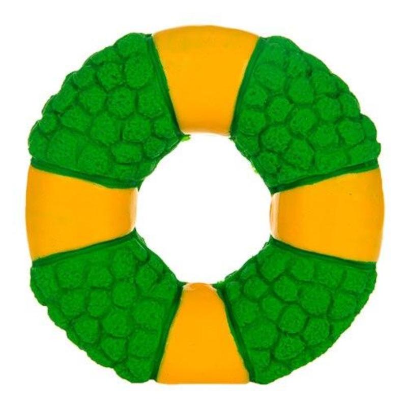 Star French Bulldog Rubber Toy Green Circle