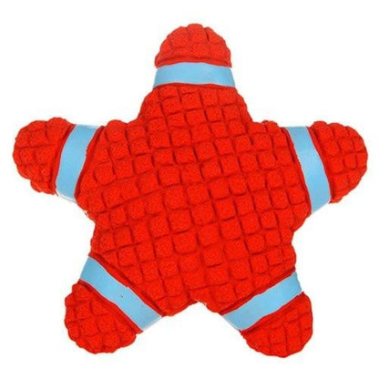 Star French Bulldog Rubber Toy Red Star