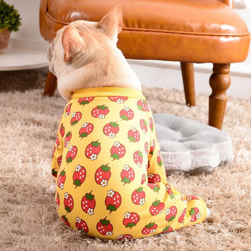 Strawberry Printed Onesie Yellow XS