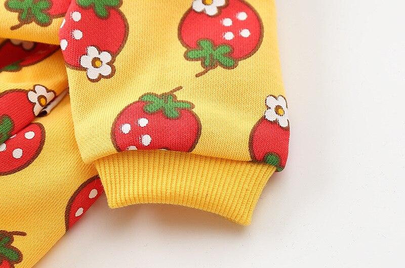 Strawberry Printed Onesie Yellow XS