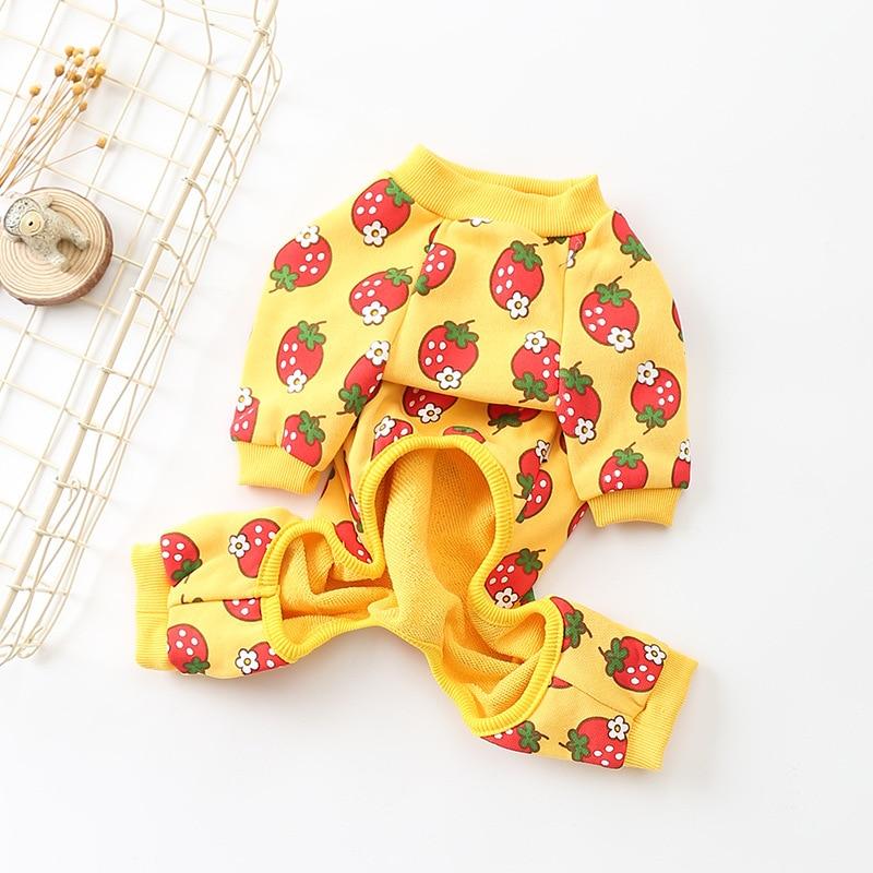 Strawberry Printed Onesie Yellow XS