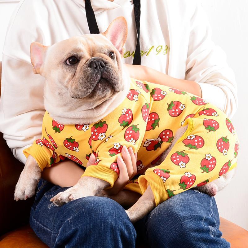 Strawberry Printed Onesie Yellow XS