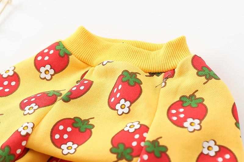 Strawberry Printed Onesie Yellow XS