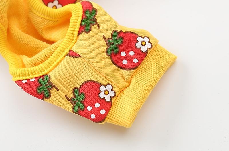 Strawberry Printed Onesie Yellow XS