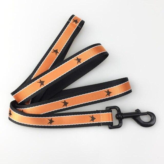 Super Star Frenchie Dog Harness And Leash Set orange Leash S