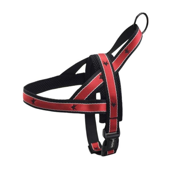 Super Star Frenchie Dog Harness And Leash Set Red Harness S