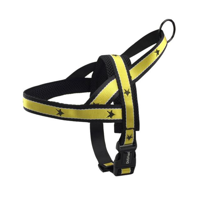 Super Star Frenchie Dog Harness And Leash Set Yellow Harness S