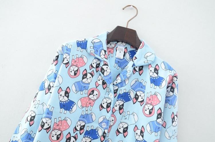 Women's Frenchie Print Pajama Set S