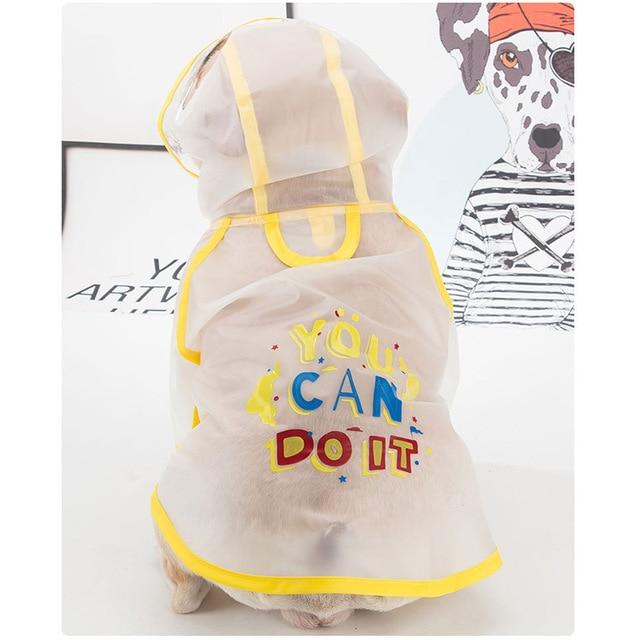 You Can Do It French Bulldog Raincoat White XS